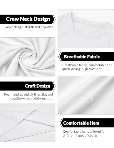 Men’s Compression Shirts Quick Dry, Top Baselayer Short Sleeve Athletic Undershirt, Workout Gym Slimming Undershirt — view 6