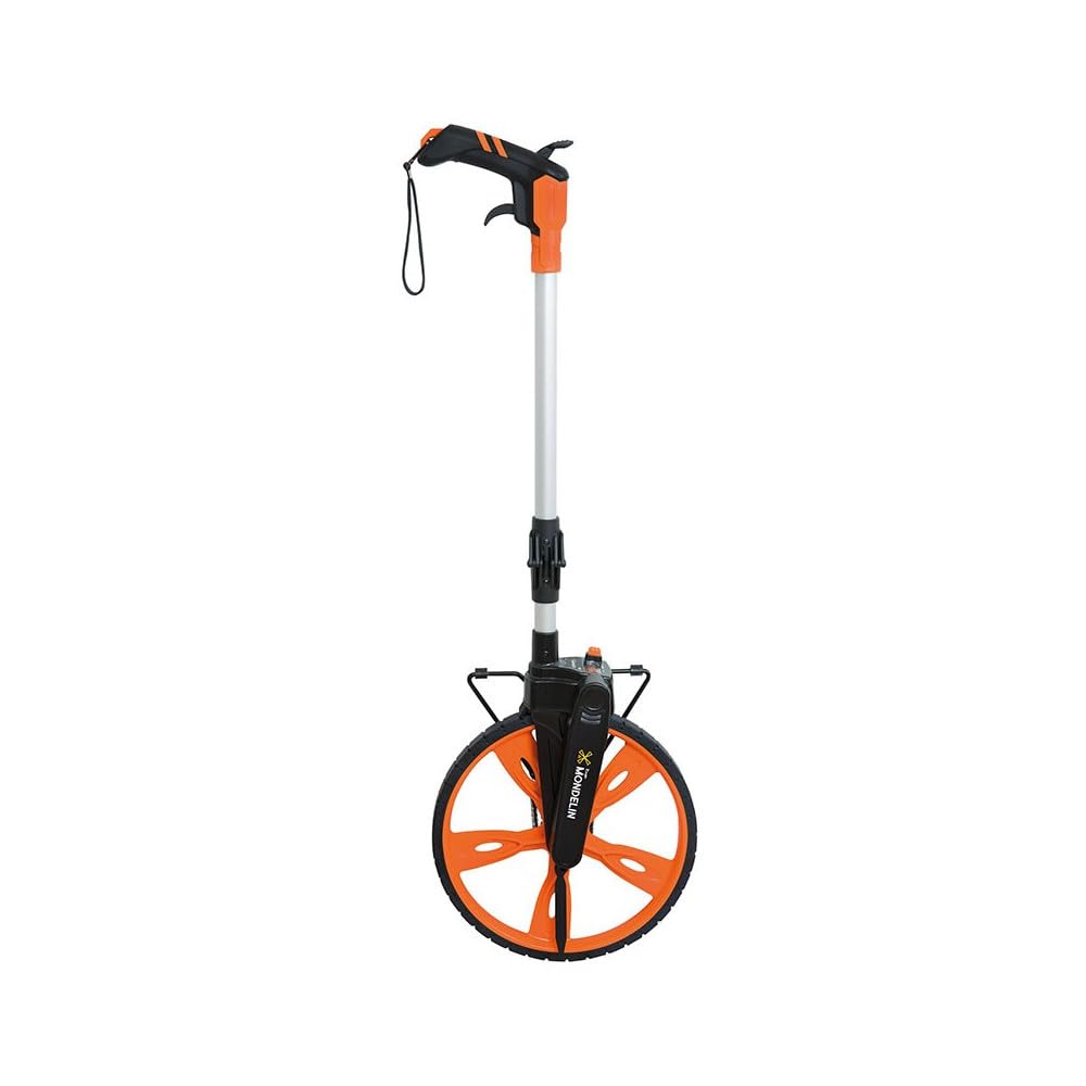 Odomètre de Mesure Manuel – Roue 1 mètre, Mesure jusqu’à 9999,9 m – Poignée Confort, Béquille Solide et Manche Pliable – Idéal Routes et Pistes