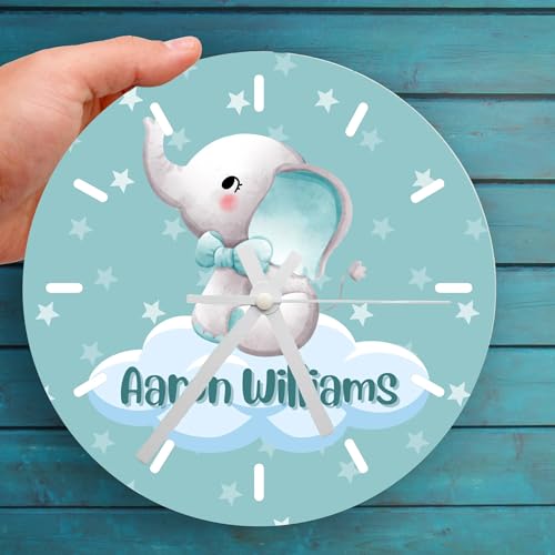 Cadeau de naissance idéal avec l'horloge analogique en verre