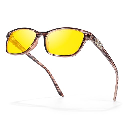 Myiaur Night Driving Glasses for Women Men, Polarized Night Vision Glasses Anti-Glare and Enhance Vision Nighttime