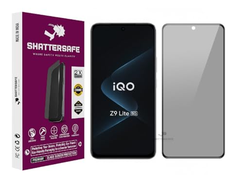 Image of Anti-Spy Privacy Tempered Glass Compatible For IQOO Z9 Lite 5G [Pack of 1]. 9H Hardness, Anti-Scratch, Edge-to-Edge Protection With Easy Installation Kit & Case Friendly Fit.