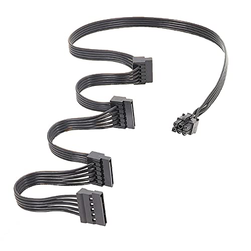 iHaospace 6 Pin zu 15 Pin SATA Festplatte Netzteil Kabel für Corsair RM550x RM650x RM750x RM850x RM1000x RM650i RM750i RM850i RM1000i PSU Adapterkabel
