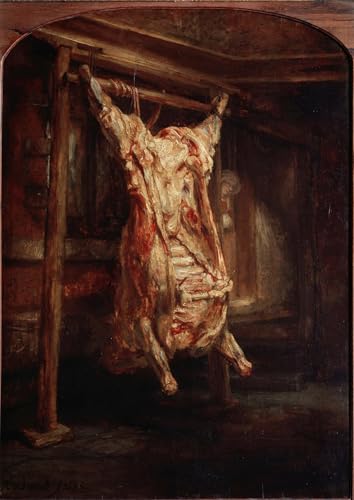 Art Tableau le Buffle de Rembrandt - Impression d'art sur toile premium 60x90cm