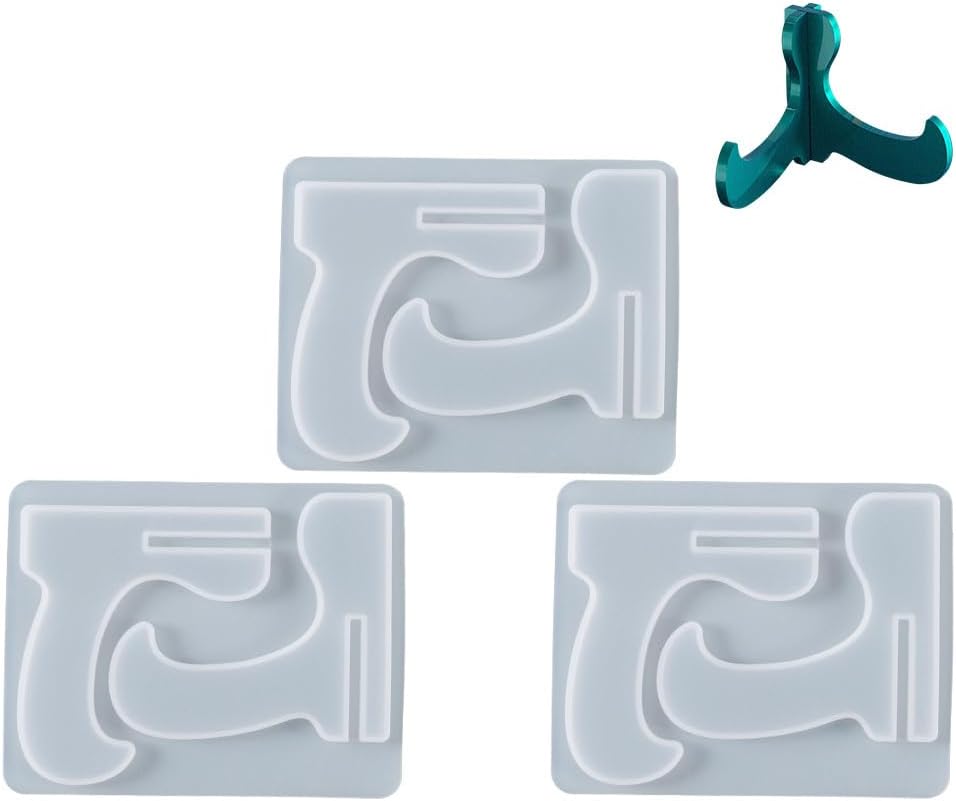 Angoily Silicone Mobile Phone Holder Mold 3.46X2.76 Inch DIY Resin Phone Stand Mold for Crystal Epoxy Art Display Mini Easel Frame Crafting