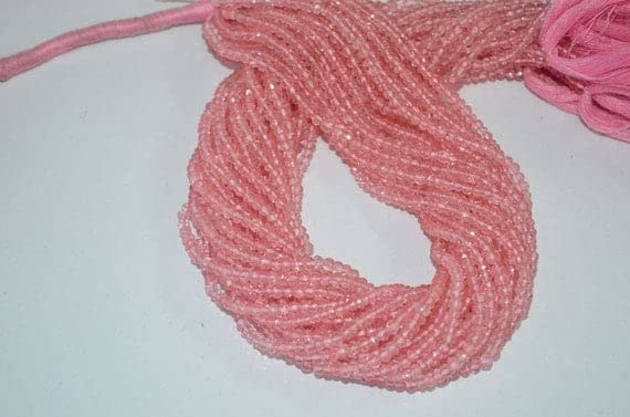 Quartz rose en brins de perles pour fabriquer un cadeau fait main unique