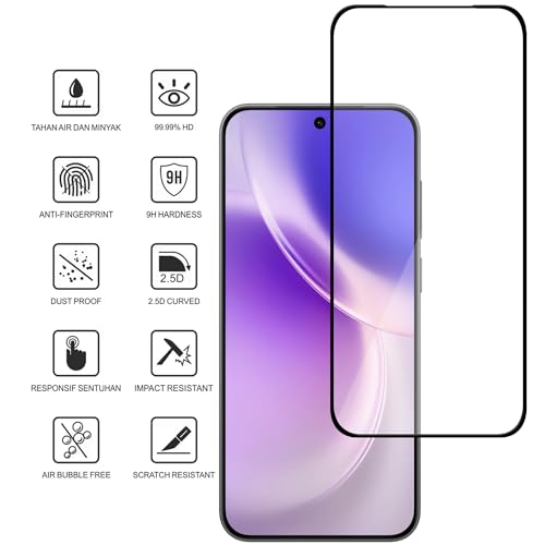 Image of amazon basics Tempered Glass Screen Protector Compatible with Vivo X300 5G Transparent Protective Film [Clear HD] - Pack of 2