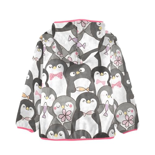 OTVEE Cute Cartoon Penguin Animals Kids Hoodie Jacket Fall Spring Full Zip Warm Outwear Coat2