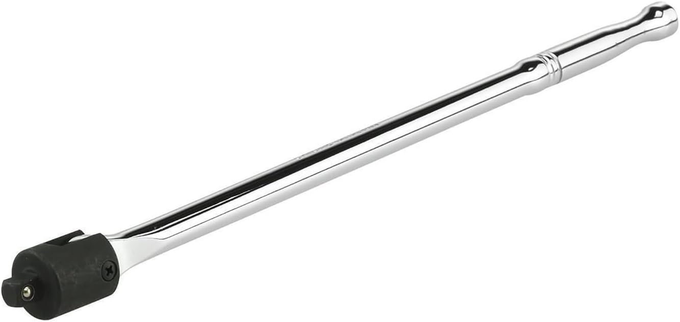 NEIKO 00338A 3/8-Inch-Drive Premium Breaker Bar, 15 Inches Long, Nut Breaker Bar, 180-Degree Flex Cr-Mo Head with Cr-V Steel Construction