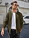 COOFANDY Men'S Lightweight Varsity Jacket Fashion Bomber Jacket Casual Waffle Jacket Army Green