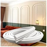 YDHSIKK Kit per Finiture murali ad Arco, Kit Modanatura Parete Arco PVC 3,3-32,8 Piedi pretagliato(W 2cm(3/4"),L 5m/16.4ft)