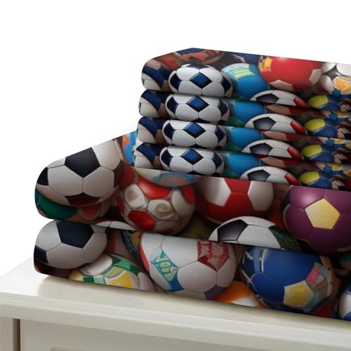 Funda nórdica fútbol hipoalergénica lavable para evitar manchas en cama niños 7