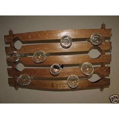 Hanging Wine Glass Rack/holder Made From Oak Wine Barrel Staves Holds 24