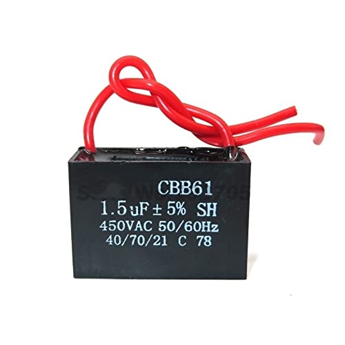 Buy Capacitor CBB61 1.5uf starting capacitance AC Fan Capacitor 450V