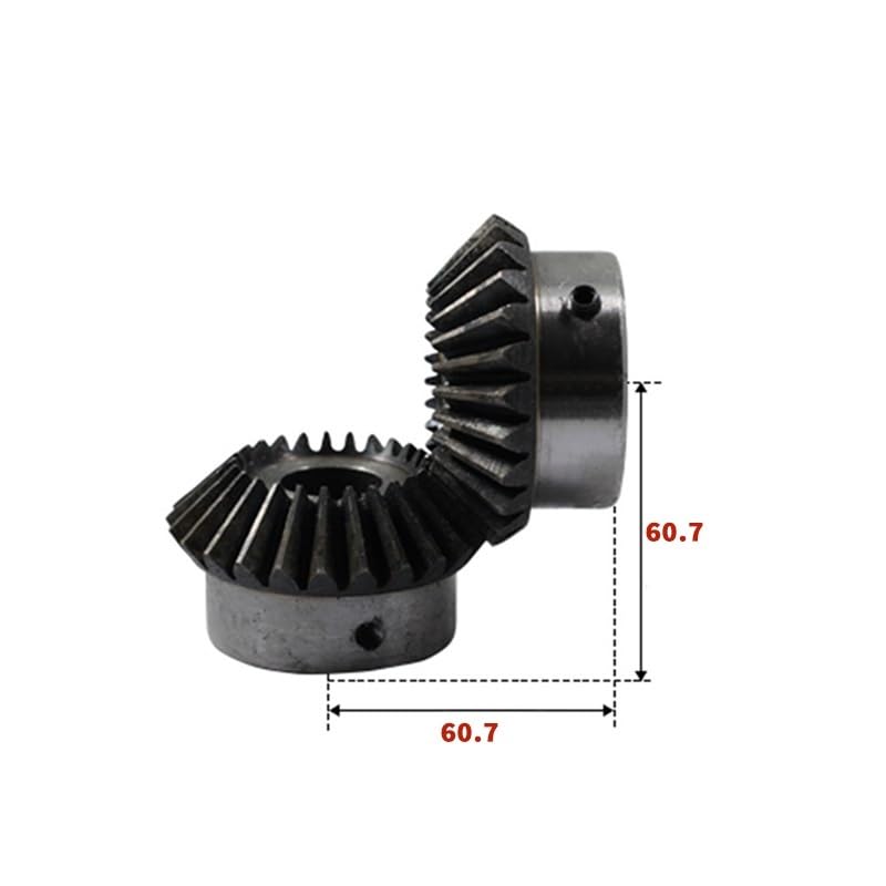 Bevel Gear Pinion Hardware Mechanical 1pcs Bevel Gear 2.5M 30Teeth Inner Hole 15/17/18/20/22/25/28/30/32/35mm Gear 90 Degrees Meshing Angle Steel Gears Screw Hole M6(30mm Keyway 8mm)