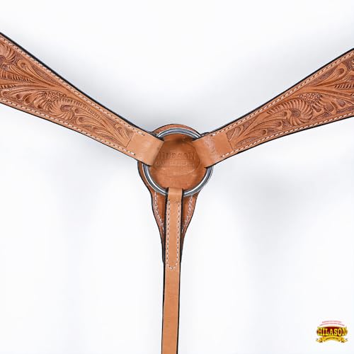 HILASON Western Horse Headstall Collier de poitrine en cuir américain