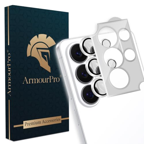 Image of ArmourPro Camera Lens Protector for Samsung Galaxy S26 Ultra with Auto Alignment Installation Frame, AR+AF Coated Tempered Glass Camera Rings, Anti-Scratch, Case Friendly | Silver