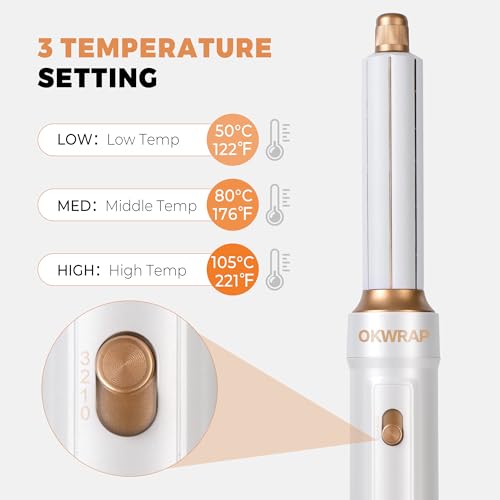 Image of 6 in ONE Blow Dryer Brush,Air Curling Iron Round Brush Blow Dryer 800W,Ionic Hair Dryer Brush for Women, Hot Air Brush Hair Styling Tools 100-120V