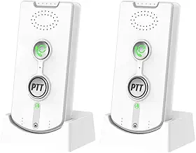 2 unidades de Intercoms sem fio para Casa Comunicação Bidirecional Voz Dois Sentidos Ultra Longa Distância 1000m 3280ft Interfone Portátil Chamador Idosos Quarto Residencial
