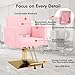 Artist hand Hair Salon Chair Pink and Gold, Hydraulic Styling Chair with Heavy Duty Pump, 360 Degree Swivel Barber Chair, Beauty Salon Equipment for Hair Stylist, Max Load 330 Lbs