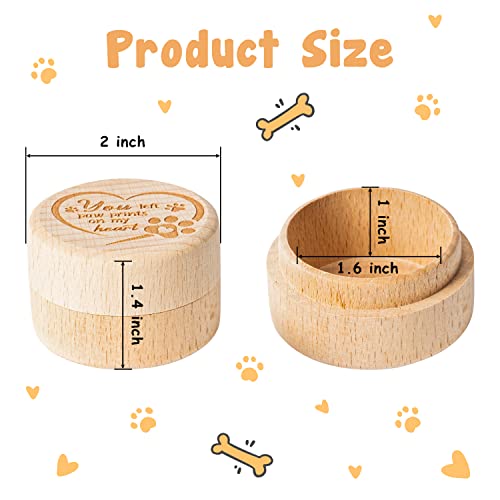 image for CJiangpo Dog Memorial Keepsake Box, Wooden Pet Urns Memorial Gifts for