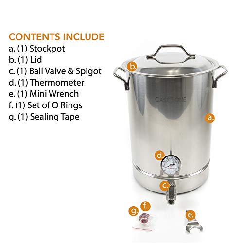 Brew Kettle 4 PC Set 40 QT/10 Gal
