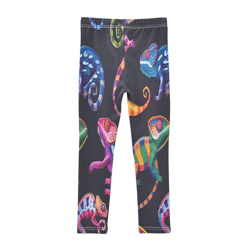 Bolaz Toddler Girls Leggings Printed Yoga Pants Leggings Colorful Lizard for Kids2