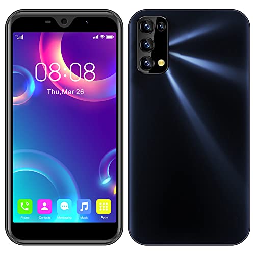 Günstige Android-Handys, SIM-freies Smartphone mit 4,5 Zoll HD-Display, Dual-SIM, Dual-Kameras, WLAN, GPS, Bluetooth-Handys (Reno5mini-schwarz) Cover