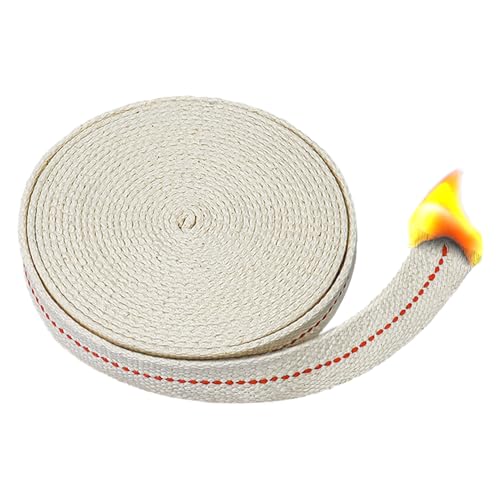 Suofuolef Mecha de 4,5 m para lámpara de petróleo, 450 x 2 cm, de algodón, para lámpara de queroseno, iluminación, linterna, antorcha de jardín, lámparas de aceite y velas, fabricación artesanal de