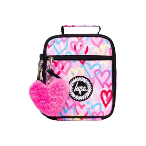 hype Pink Graffiti Hearts Lunch Bag Cover