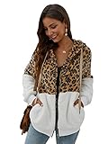 SweatyRocks Women's colorful Splash Printing Zip Up Windbreaker Jacket With Hood