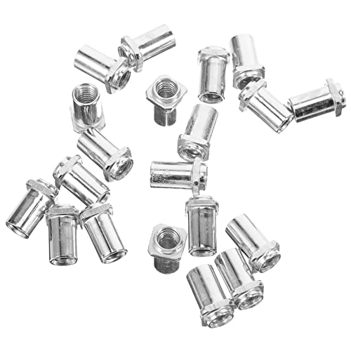 SUPVOX 20Pcs 6Mm Drum Swivel Nut Replacement for Tom Lug Floor Drum Spare Parts Metal Hardware Accessories for...