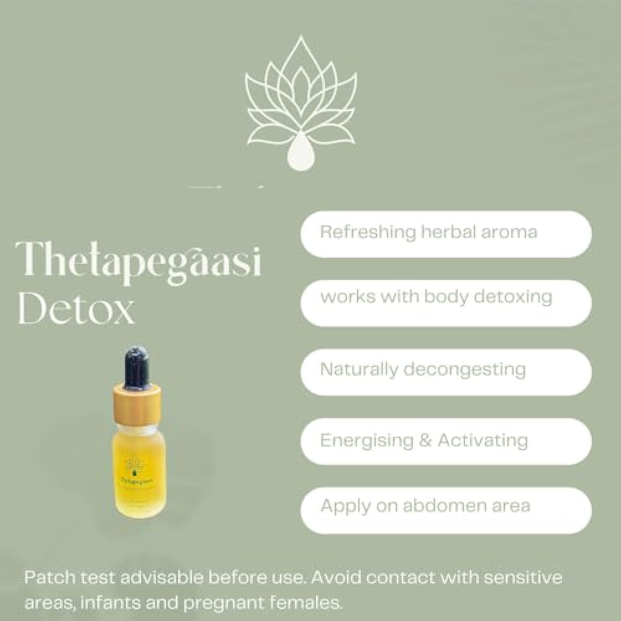 100% Natural & Pure Theta Blend for Detox, 10ML