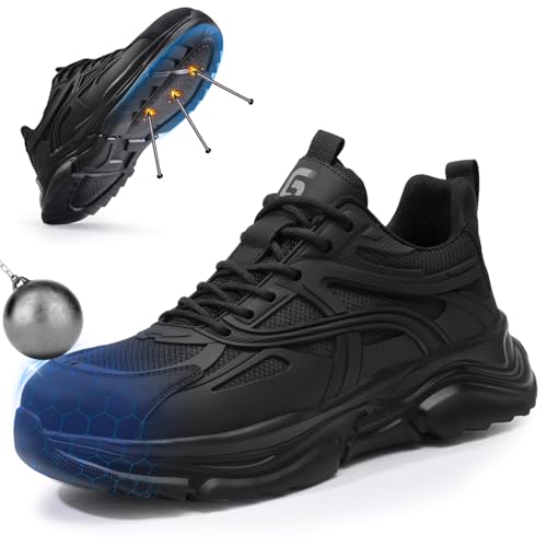 Image of Steel Toe Shoes for Men Lightweight Low Top Safety Work Shoes Breathable Work Shoes for Warehouse Factory