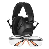 Gun Range Shooting Ear Protection Earmuffs for Shooting Ear & Eye Protection Safety Glasses Hearing