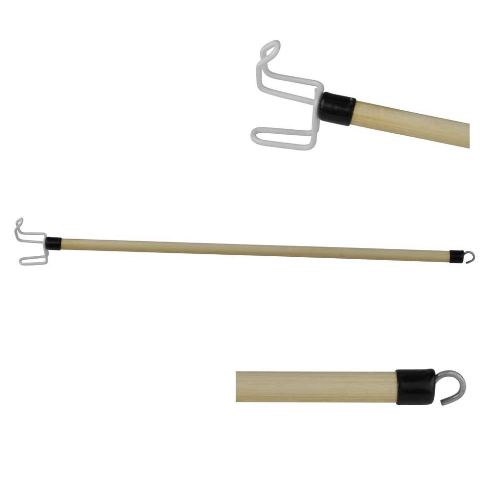 1 x Behrend Poner y quitar Deluxe, calzador, anzieh Stock, 2 ganchos, madera, 70 cm