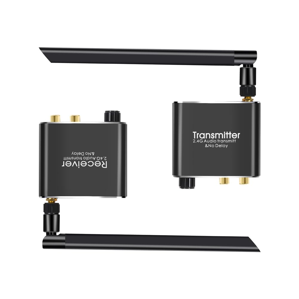 50M 2.4G Wireless Audio Music Transmitter Wireless Audio Music Receiver with 3.5mm R/L for DVD TV Computer CD