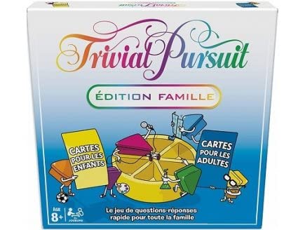 Coffret Trivial Edition Famille Nouvelles Questions Version française - Cartes Enfants et Adultes - Set Jeu de société avec Carte Animal