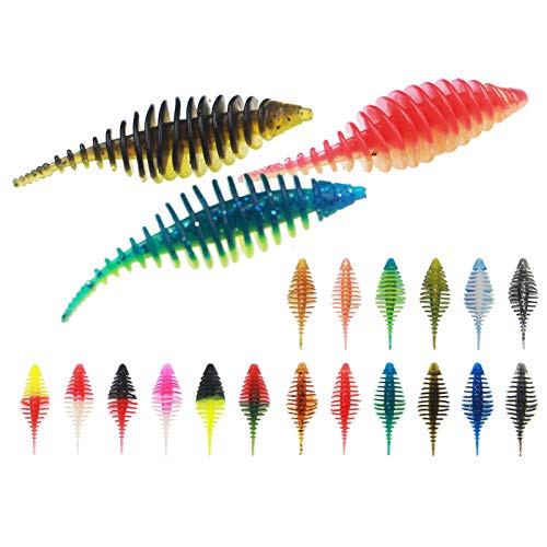 Iscas de pesca falsas, 10 peças de PVC ecológico 5 cm iscas artificiais biônicas falso equipamento d