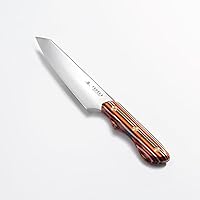 Amazon.co.jp: FEDECA 000987 (名栗ブラウン)三徳包丁 小（積層強化木