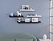 O&K FURNITURE Set of 2 Black Picture Ledge Diaplay Wall Shelf, 18.9