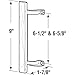 Prime-Line C 1190 Sliding Glass Door Pull Handle, 6-1/2 In. to 6-5/8 In. Hole Centers, Black Diecast Supports, Wood Handle (Single Pack)