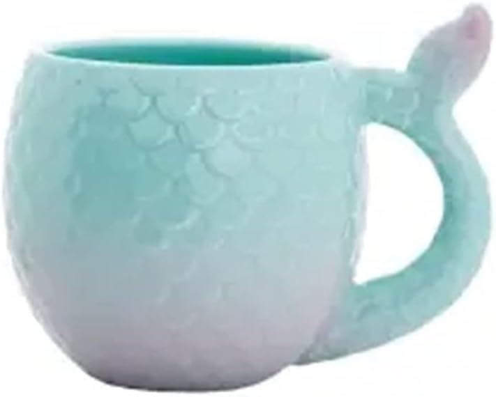Mermaid Mug Ceramic Water Cup Tea Cup Coffee Cup Home Decor Office Kitchen(E)