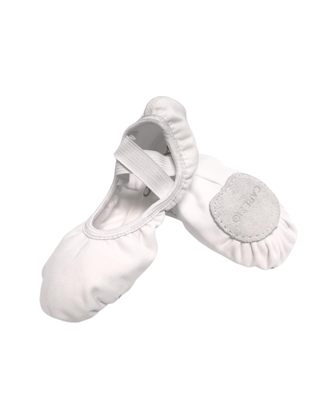 Capezio Stella Canvas Ballet Shoe, White, 9 W