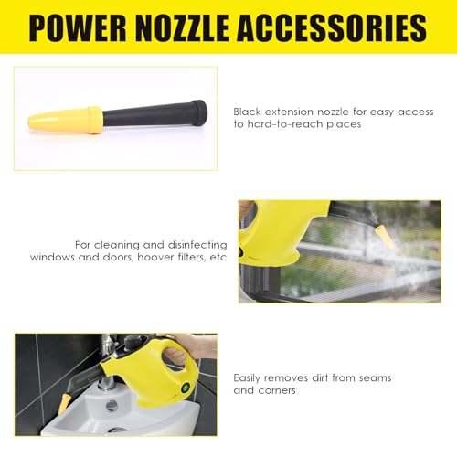 12 Stück für Kärcher Dampfreiniger Zubehör, Rundbürste, Fugenbürsten, Handdüse Microfiber Cloth, Powerdüsen Set, Dampfreiniger Ersatzteile für kärcher SC1 SC2 SC3 SC4 SC5