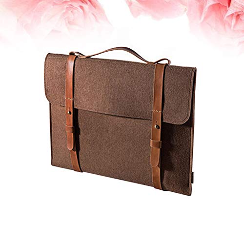 Uonlytech bolsa de feltro para laptop de 14 polegadas, capa protetora para computador, bolsa casual