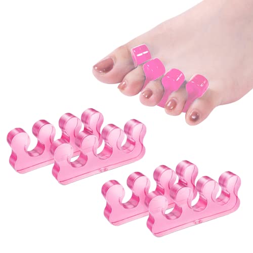 Pedicure Toe Separators for Bunion Relief &amp; Nail Polish Application - Orthopedic Gel Toenail Dividers, Repeatable &amp; Washable Toe Spacers for Toenail Separation