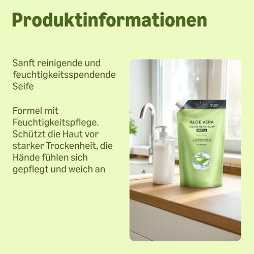 by Amazon Aloe Vera Handseife Nachfüllpack, 2 x 1000ml