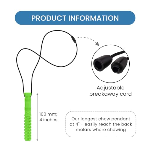 6 Pack Sensory Chew Necklaces, Chewable Silicone Necklaces for Chewers with Autism, ADHD, SPD, or Special Oral Motor Needs - Image 6