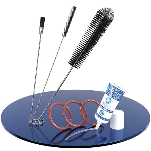 LOBENSWERK Großes Pflegeset [inkl. Video-Einbauanleitung] für DeLonghi Kaffeevollautomat | passgenau für ECAM ESAM ETAM & Serien Magnifica, Maestosa | inkl. Reinigungsbürsten, Silikonfett & O-Ringe