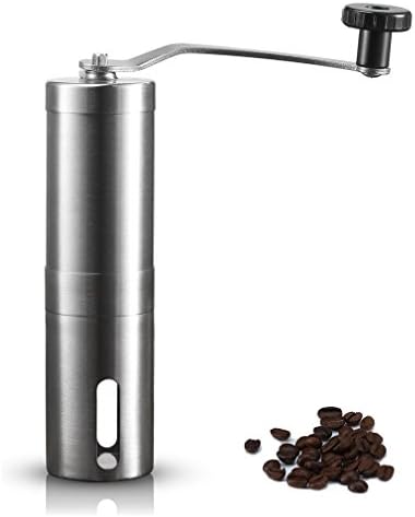 Coffee Grinder,Doreen Stainless Steel Convenient Hand Coffee Bean Grinder & Ceramic Burr Coffee Mill for Precision Brewing - Adjustable Fine To Coarse Grind Size ,11.2-Ounce